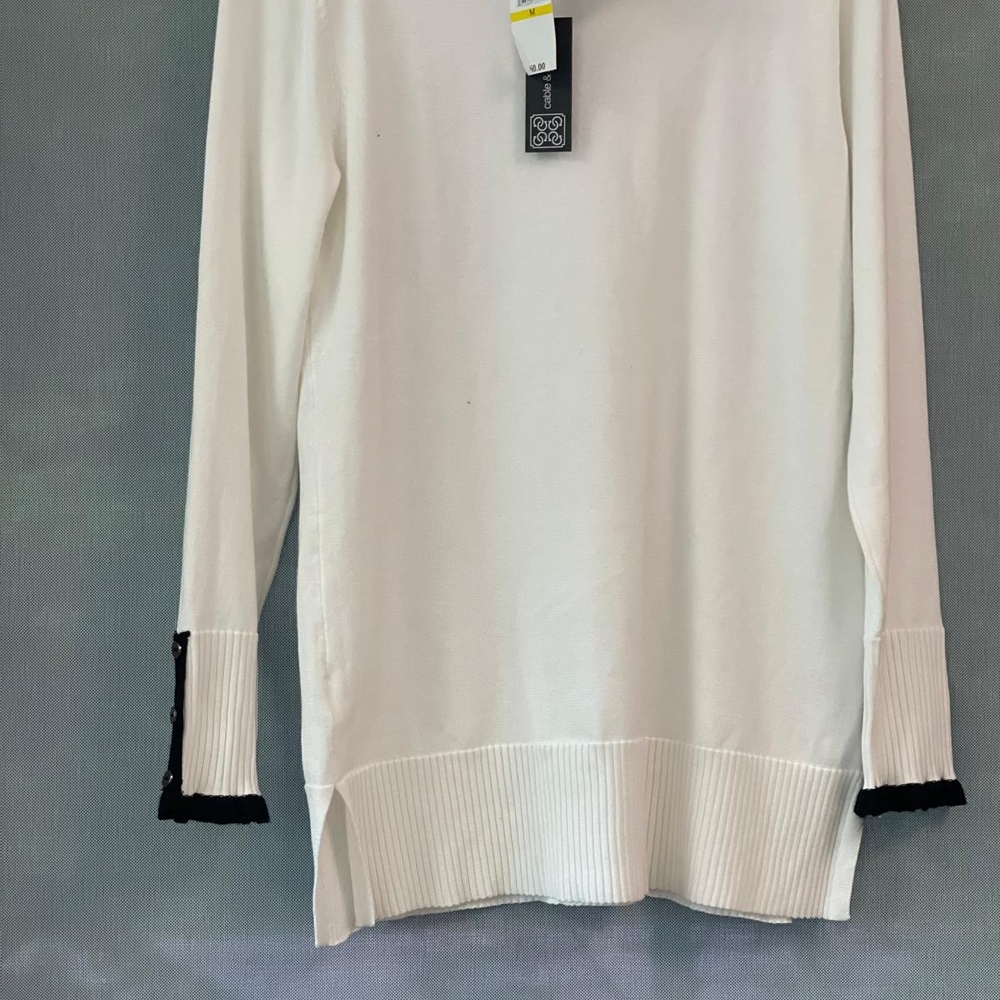 Cable & Gauge Black and White Sweater
